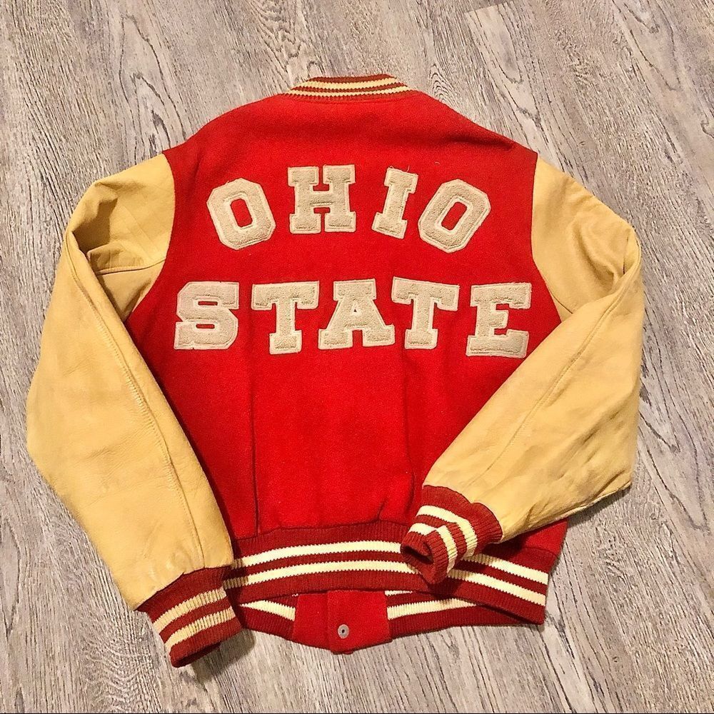 GAMEMASTER SPORTSWEAR Vtg 1960 Ohio State Letterman Jacket Coat Navy Wool Large - Picture 10 of 11